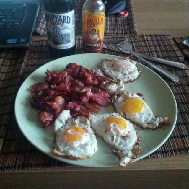 Hangover Bacon & Eggs. r/Paleo